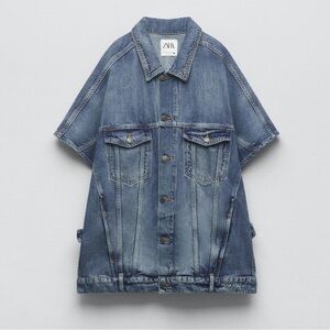 Zara Denim Cape NWOT Size M